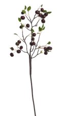 Umělá větev s plody třešně, plody 3cm, dl.celkem 100cm