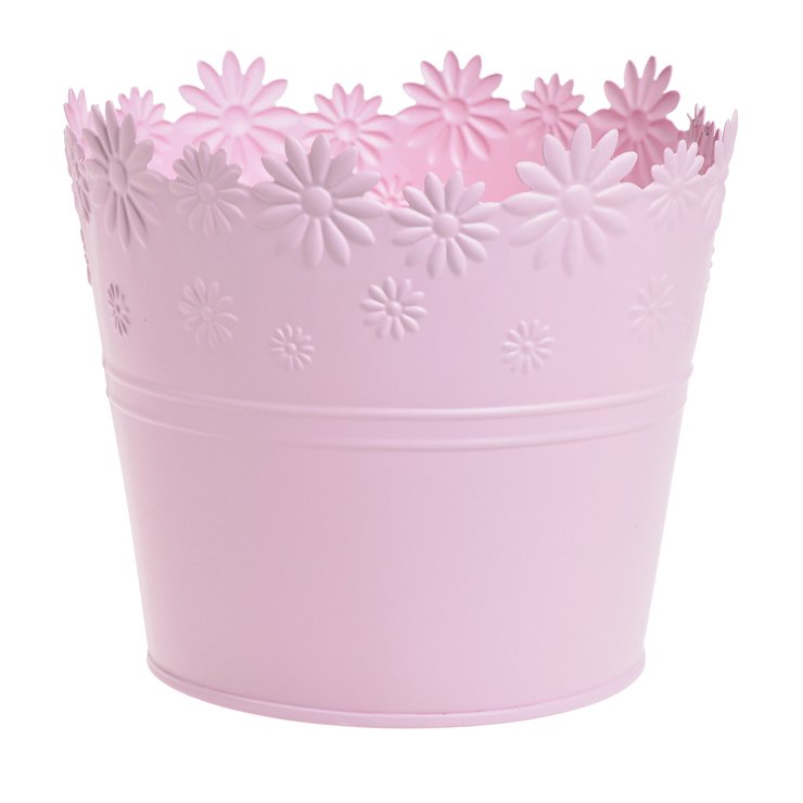 Plechová nádoba růžová 16cm