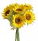 Svazek kvetoucích umělých slunečnic, květ Ø9cm/celkem dl.28 cm