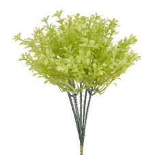 Umělá drobnolistá zeleň světle zelená 22 cm – 6 větviček