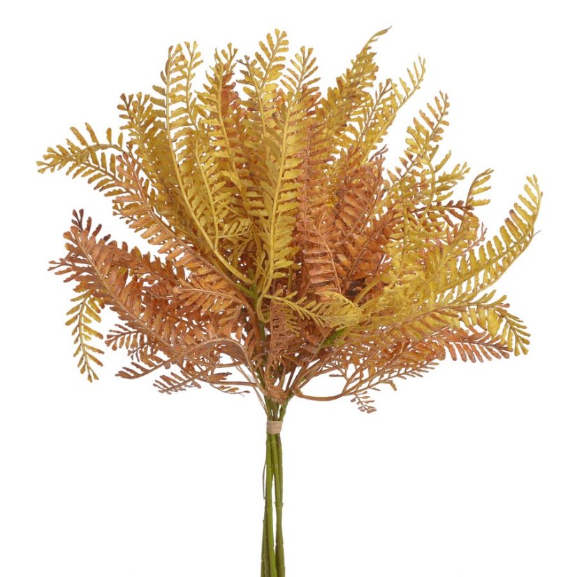 Umělé kapradí 46 cm, 5ks - oranžové 03
