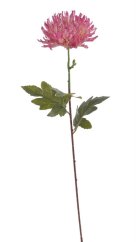 Umělá chryzantema s listy, 84 cm