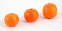 Dekorace umělé pomeranče v síťce Ø 8 cm - 3ks