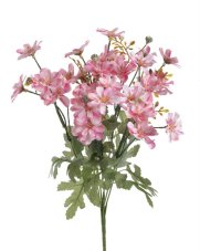 Kytice z umělých květů s listy a doplňky dl. 34cm