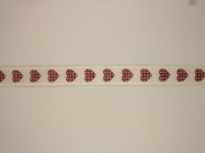 Plátnová stuha se vzorem a s monofilem 1,5cm/20m