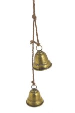 Dekorace 3D z kovových zvonků (7,5cmØ9cmH ) 49cmH - závěs 2ks