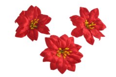 Umělá hlavička poinsettie, Ø 9cm - 6ks
