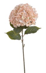 Umělá hortenzie s listy, hlava Ø 20cm, dl.80cm