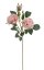 Umělá rozkvetlá růže 2 květy + 2 poupata,  květ Ø 6,5cm, dl.49cm