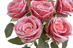 Kytice umělých růží, 7 květů, květ Ø 8cm, dl. celkem 43cm