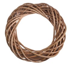 Proutěný věnec z různých druhů proutí Ø 35cm/tl.6,5cm