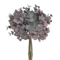Kytice umělých hortenzií a eukalyptů dl. 26cm