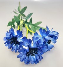 Umělá kvetoucí chrpa,  květ Ø 6cm, dl. 49cm