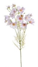 Umělá kytička letních květin, květ 6 cm, dl 90 cm - zápich - světle růžový 02