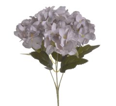 Kytice umělých  hortenzií s lístky dl.celkem 29cm