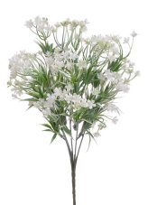 Keřík kvetoucí umělé zeleně dl. 34cm - 7 výhonů