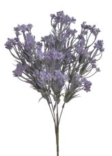 Keřík kvetoucí umělé zeleně dl. 34cm - 7 výhonů