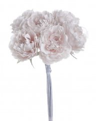 Kytice z krajkových růží, 34 cm, 6 ks, barva 08