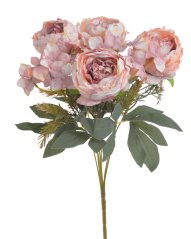 Kytice umělých pivoněk květ Ø 7cm, dl.42cm