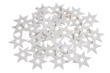 Vánoční dekorace dřevěné hvězdy výseky .4,5cmL x 0,2cmW x 4,5cmH - 36ks