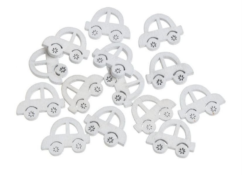 Dřevěné výseky ve tvaru auta 2,5cm - 10ks