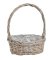 Dekorace oválný košík s uchem a igelitem uvnitř 21cmLx16cmWx26cmH