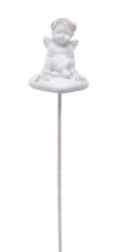 Andělíček se srdíčkem zápich, 17 cm, 4ks
