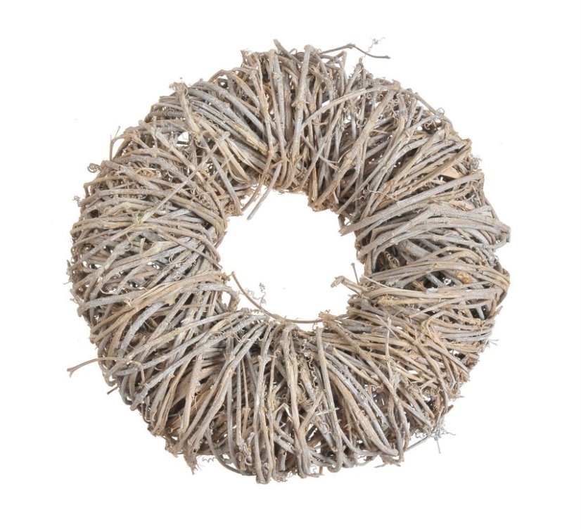 Proutěný věnec na kov. konstrukci Ø 30cm