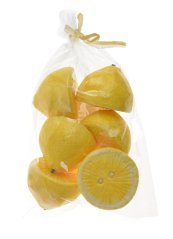 Umělé půlky citronů 5cm∅4cmH - 6ks