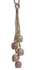 Dekorace kovové kravské zvonce 4,5cmL x 2,5cmW x 55cmH - 5ks - závěs
