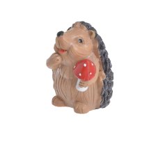 Dekorace ježek s muchomůrkou 5,5cm - polyresin