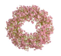 Plastový věnec z kvetoucích větviček Gypsophily  Ø 33 cm