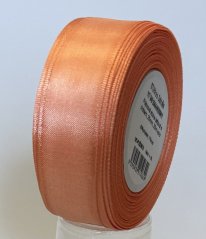 Taftová plátnová jednobarevná stuha s drátkem 2,5cm/25m