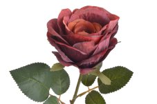 Umělá rozkvetlá růže, hlavička Ø 8cm/celkem dl. 58cm