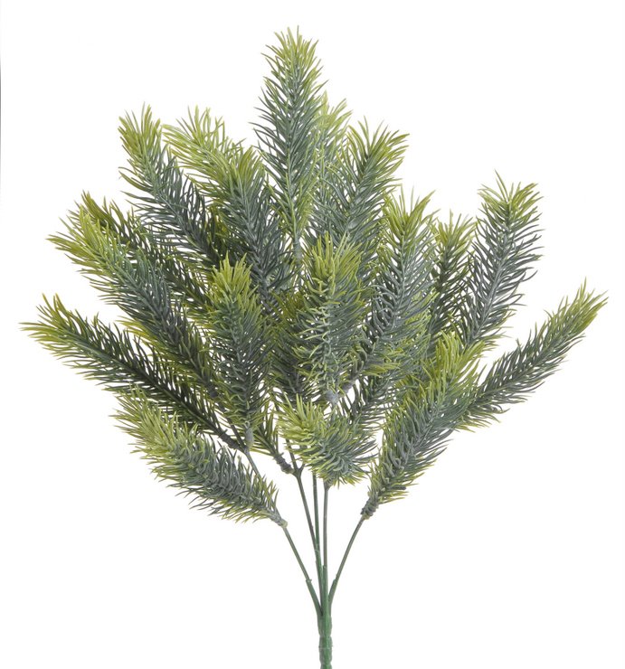 umělá smrková větvička  5 výhonů dl. 37cm - zápich