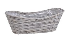 Proutěný oválný košík s nepropustnou výstelkou 38x21xH17cm