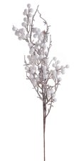 Umělá posněžená větev s kuličkami dl. 74cm
