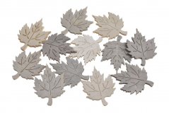Podzimní dekorace ve tvaru listu výseky 3cmLx0,2cmWx4cmH - 12ks