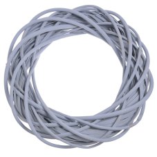 Věnec z barveného proutí - světle modrý 40cm