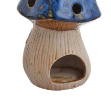 Keramický aromalampion houbička modrá 17,6 cm
