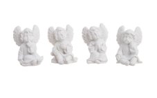 Dekorace figurka anděl různé druhy .3cmL x 3cmW x 4cmH - 4ks