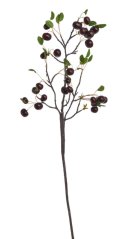 Umělá větev s plody třešně, plody 3cm, dl.celkem 100cm