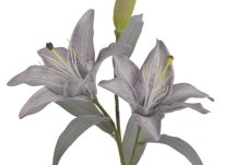 Umělá kvetoucí lilie 2 květy, květ Ø 14cm dl. 61cm