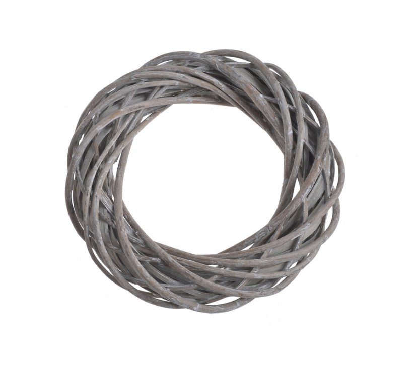 Proutěný věnec z různých druhů proutí Ø 20cm/tl.5cm