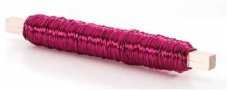 Hladký aranžovací barevný měkký drátek Ø 0.5mm - 50m - fuchsia