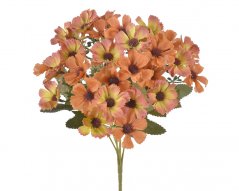 Kytice umělých květů s listy a doplňky, květ 4cm, dl. 30cm