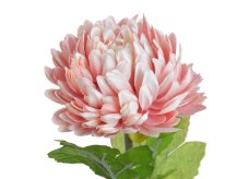 Umělá chryzantema s listy, květ Ø 9cm, dl. 59cm