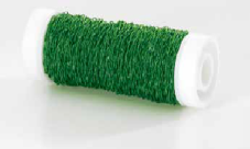 Vrapovaný jemný měkký drátek Ø 0.3mm - 25g - apple green