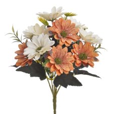 Kytice umělých margaretek 10 květů s doplňky, květ Ø 5 cm, dl.30 cm