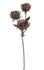 Umělý kvetoucí Leucospermum 3 květy dl. 68cm